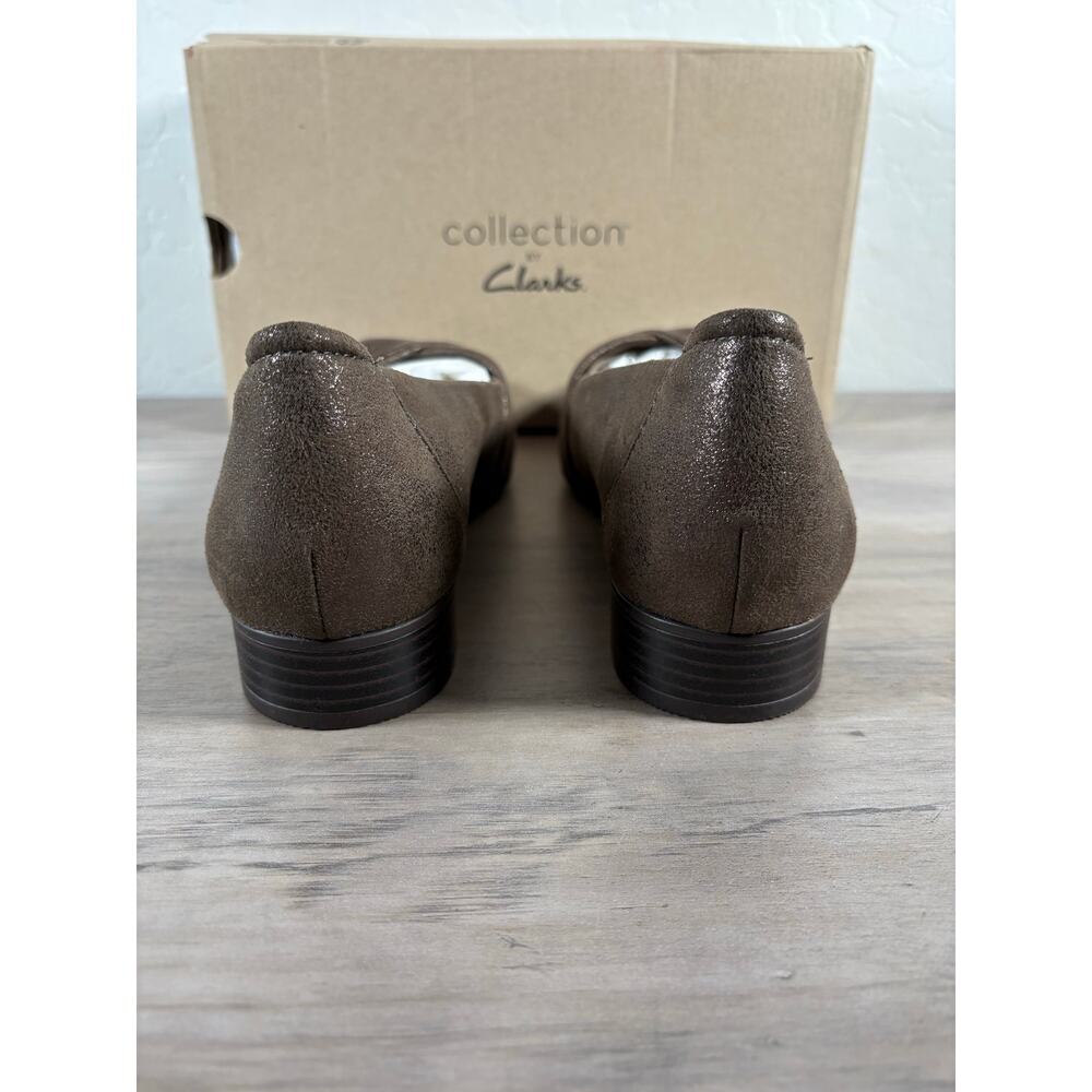 Collections by Clark Tilmont Dalla Bronze Metallic Flat Womens 10 Wide EU 41 1/2 - Picture 5 of 9